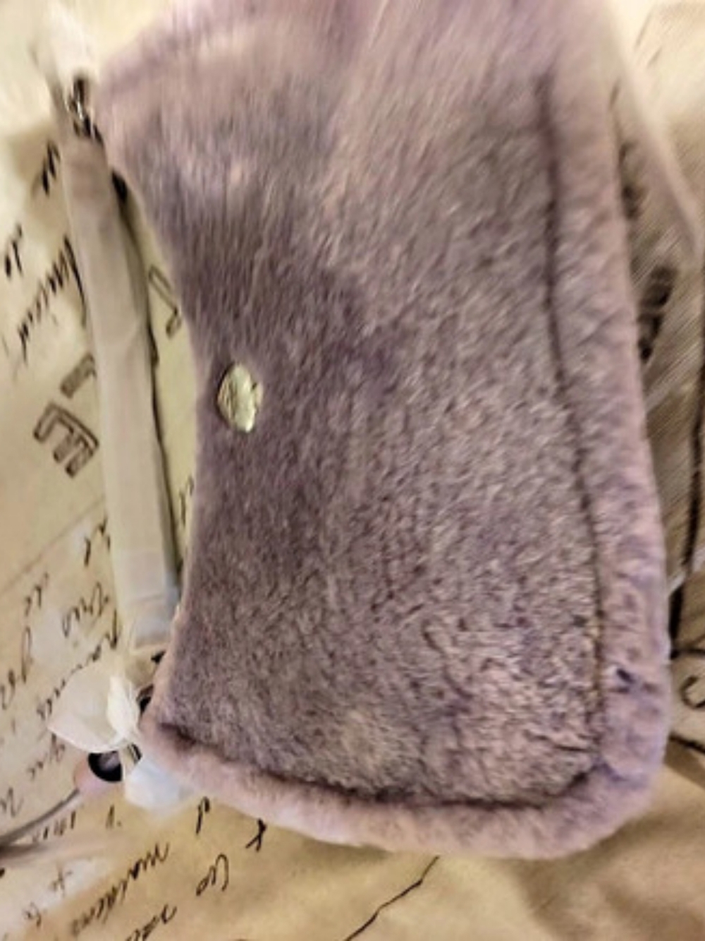 Kate Spade Kayla Faux Fur Small Convertible Shoulder Bag Purple
